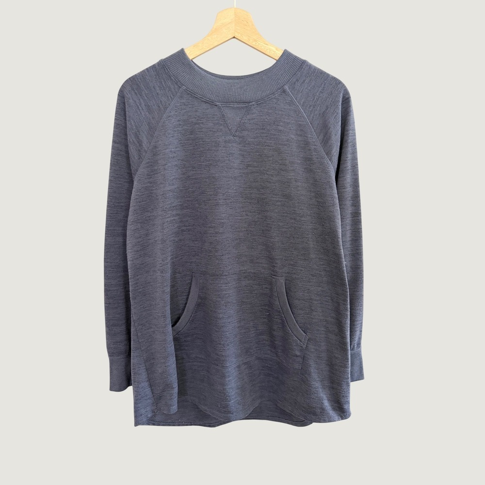 Title Nine Sweatshirt Womens Blue Heathered Tunic Small